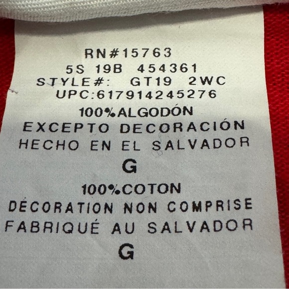 Champion Red Embroidered Logo Tee Men’s L - Picture 5 of 6